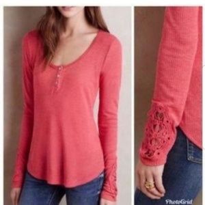 Anthropologie Eloise Thermal Top